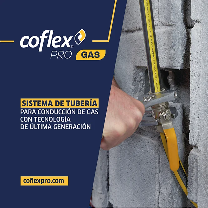 Tubería multicapa PE AL PE Coflex PRO Gas Revista Especificar